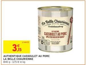 AUTHENTIQUE CASSOULET AU PORC LA BELLE CHAURIENNE
