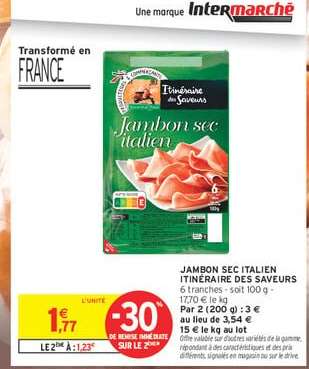 JAMBON SEC ITALIEN ITINÉRAIRE DES SAVEURS