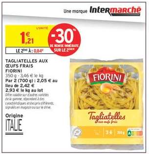 TAGLIATELLES AUX ŒUFS FRAIS FIORINI