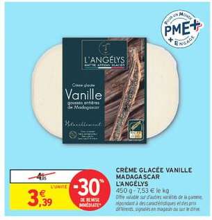 CRÈME GLACÉE VANILLE MADAGASCAR L'ANGÉLYS