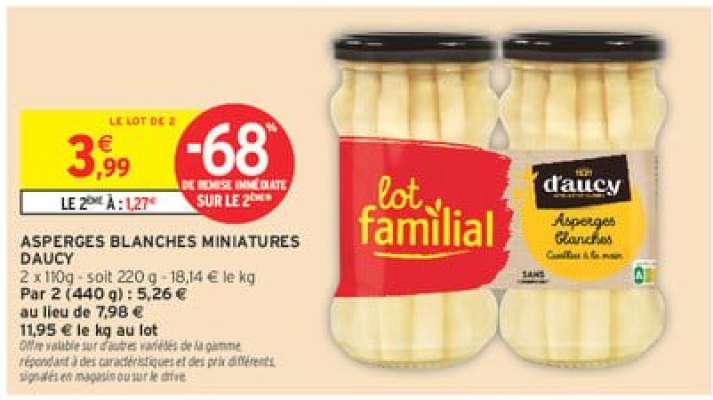 ASPERGES BLANCHES MINIATURES DAUCY