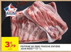 POITRINE DE PORC FRAÎCHE ENTIÈRE JEAN ROZÉ