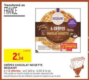 CRÊPES CHOCOLAT NOISETTE DESSAINT