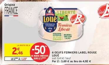 6 ŒUFS FERMIERS LABEL ROUGE LOUÉ