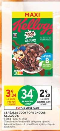 CÉRÉALES COCO POPS CHOCOS “KELLOGG’S”