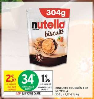 BISCUITS FOURRÉS X22 NUTELLA