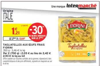 TAGLIATELLES AUX ŒUFS FRAIS FIORINI