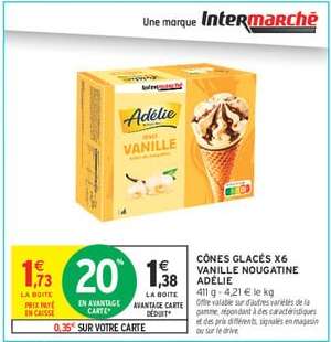 CÔNES GLACÉS X6 VANILLE NOUGATINE ADÉLIE