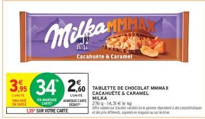 Tablette de chocolat MMMAX Cacahuète & Caramel