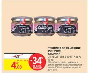 TERRINES DE CAMPAGNE PUR PORC STEPHAN
