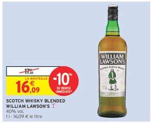 SCOTCH WHISKY BLENDED WILLIAM LAWSON'S