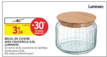 Bocal de cuisine avec couvercle 0.5L Luminarc