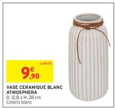 VASE CERAMIQUE BLANC ATMOSPHERA
