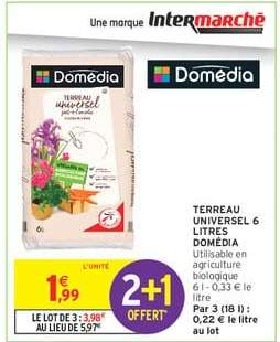 TERREAU UNIVERSEL 6 LITRES DOMÉDIA