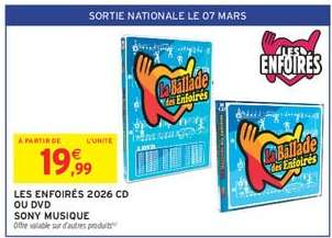 LES ENFOIRÉS 2026 CD OU DVD