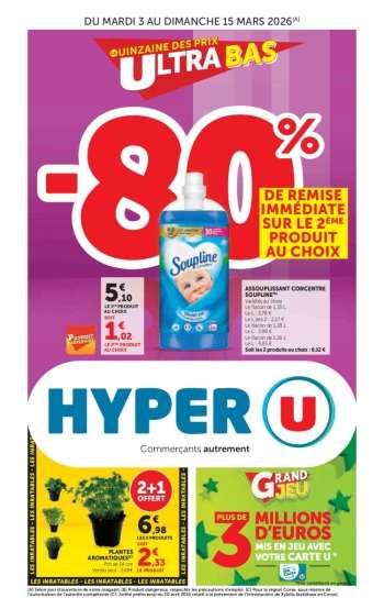 Catalogue HYPER U - 03/03/2026 - 15/03/2026.