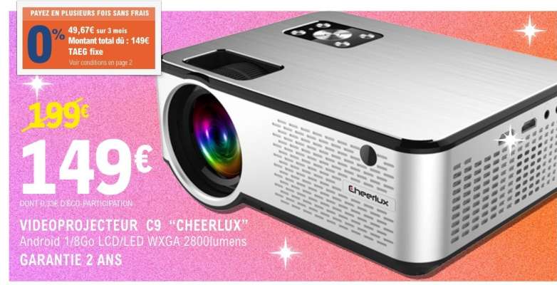 VIDEOPROJECTEUR C9 "CHEERLUX"