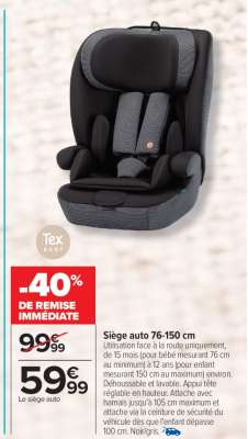 Siège auto 76-150 cm