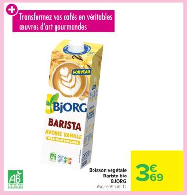 Boisson végétale Barista bio BJORG