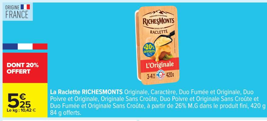 Raclette RICHESMONTS L'Originale