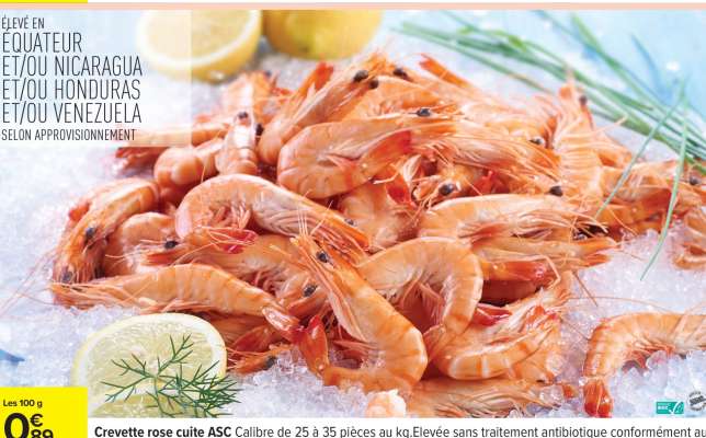 Crevette rose cuite ASC