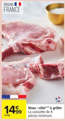 VEAU : COTE A GRILLER