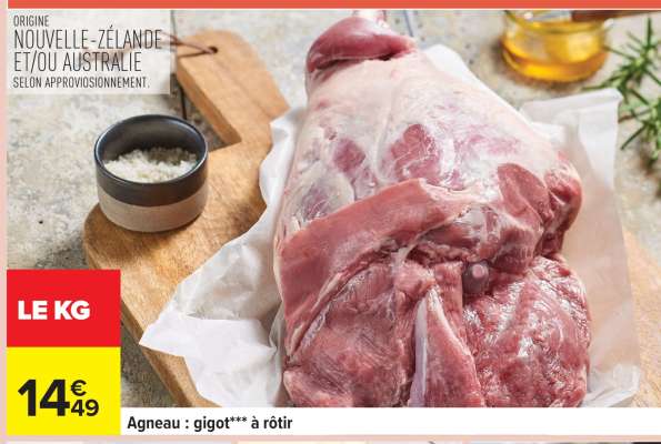 Agneau : gigot*** à rôtir