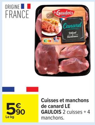 Cuisses et manchons de canard LE GAULOIS