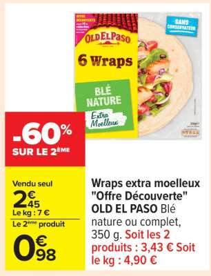 Wraps extra moelleux "Offre Découverte"
