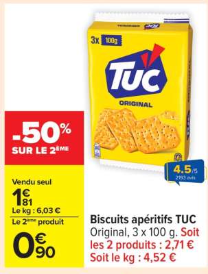 Biscuits apéritifs TUC