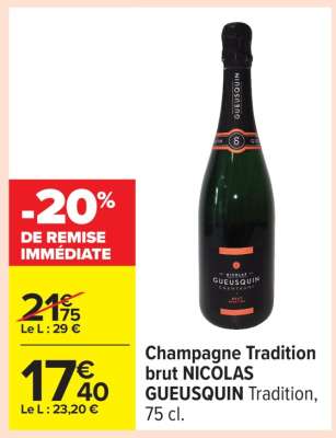 Champagne Tradition brut NICOLAS GUEUSQUIN