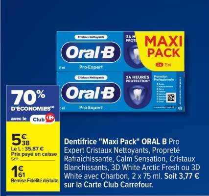 Dentifrice 'Maxi Pack' ORAL B