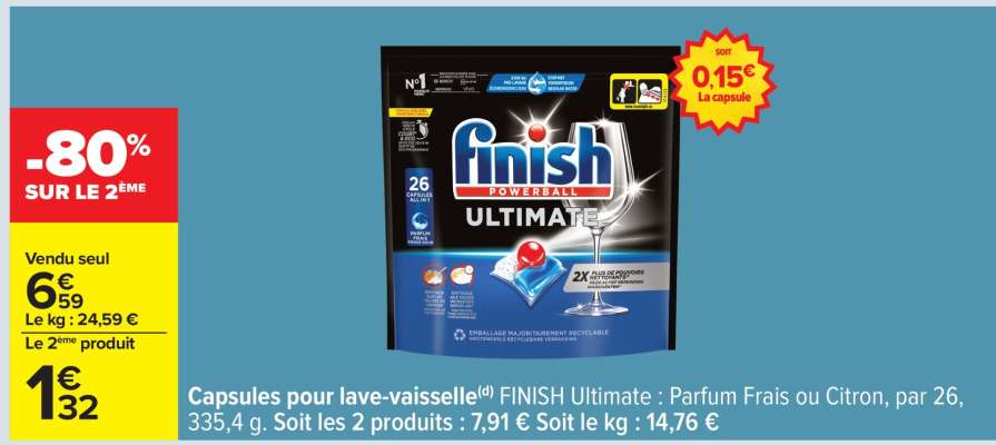 Capsules pour lave-vaisselle FINISH Ultimate