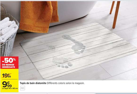 Tapis de bain diatomite