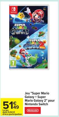 Jeu "Super Mario Galaxy + Super Mario Galaxy 2" pour Nintendo Switch