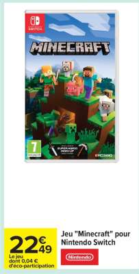 Jeu "Minecraft" pour Nintendo Switch