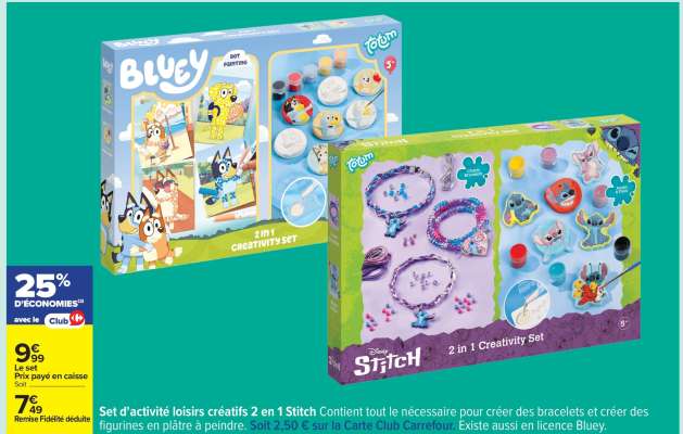 Set d'activité loisirs créatifs 2 en 1 Stitch