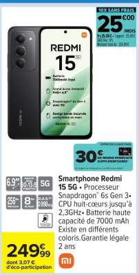 Smartphone Redmi 15 5G