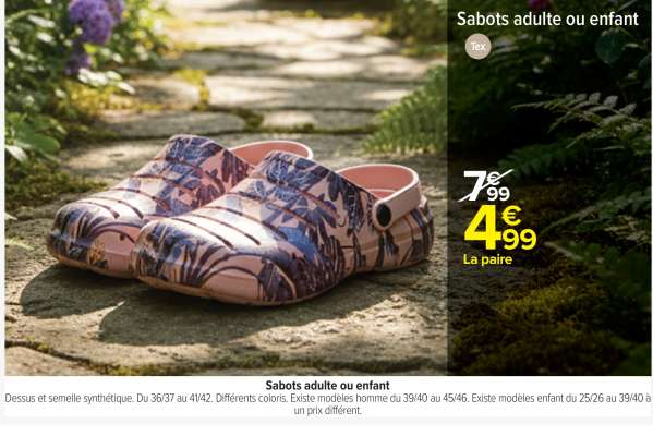 Sabots adulte ou enfant