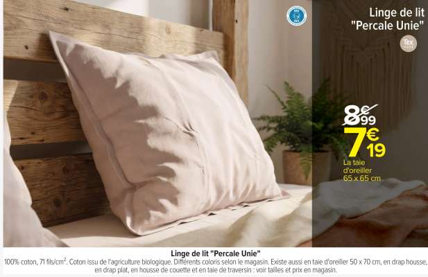 Linge de lit "Percale Unie"