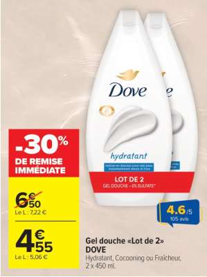 Gel douche "Lot de 2" DOVE