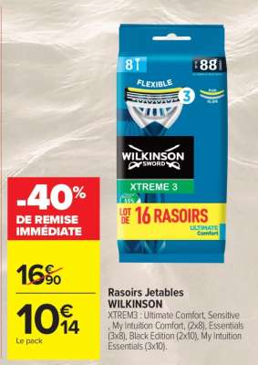 RASOIRS JETABLES “WILKINSON”