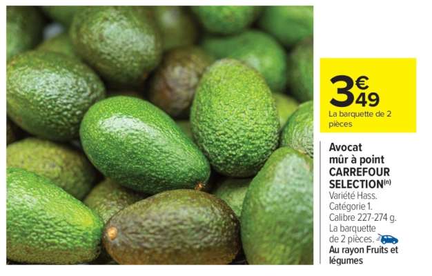 Avocat mûr à point CARREFOUR Sélection