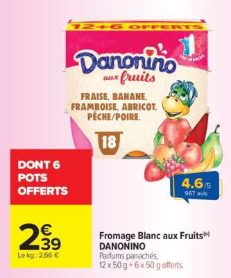 Fromage Blanc aux Fruits DANONINO