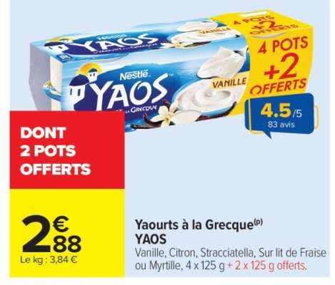 Yaourts à la Grecque YAOS