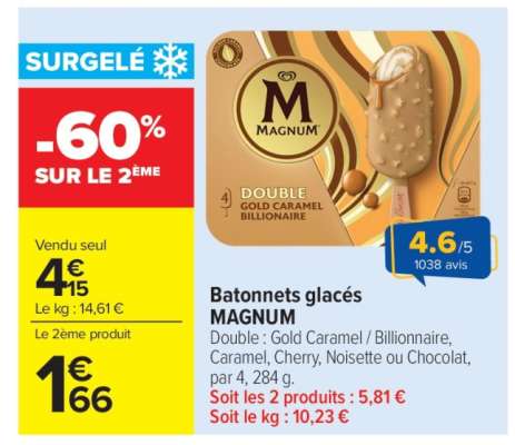BÂTONNETS GLACÉS MAGNUM