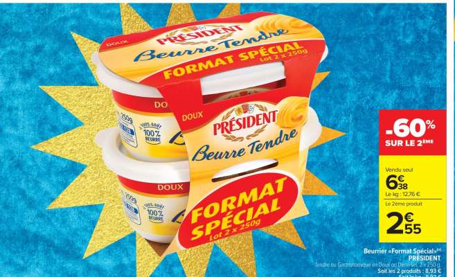 PRÉSIDENT Beurre tendre