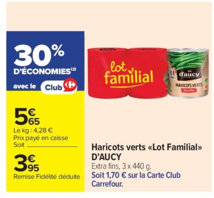 Haricots verts "Lot Familial" D'AUCY