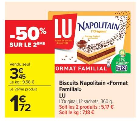 Biscuits Napolitain «Format Familial»
