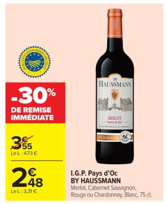 I.G.P. Pays d'Oc BY HAUSSMANN